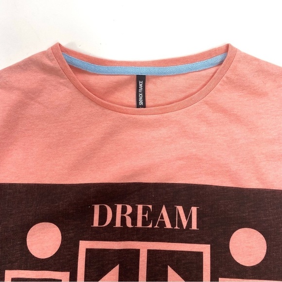 SIXPACK France Aztec Dream Catcher Print T-Shirt in Peach pink - Picture 4 of 7